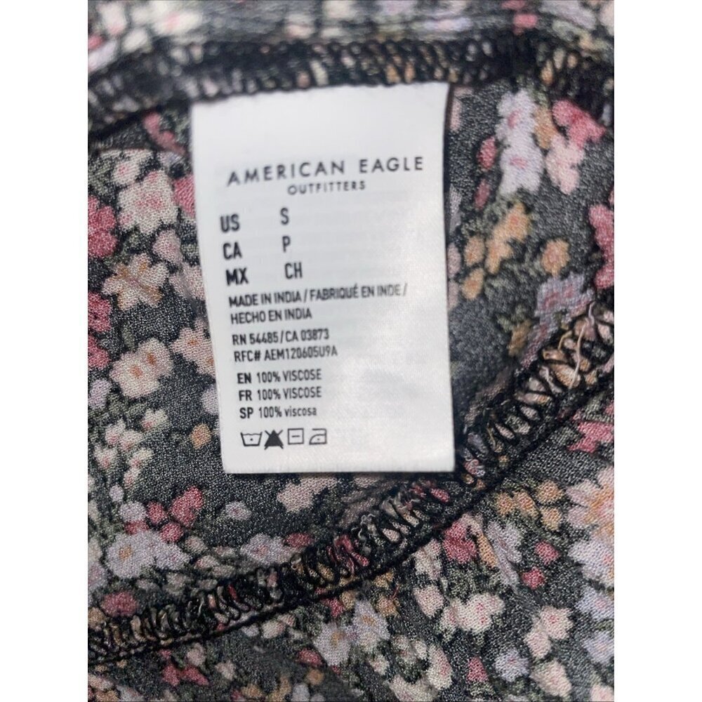 American Eagles Outfitters Beautiful Women Dress Floral Printed V Neck Size S - Picture 7 of 7